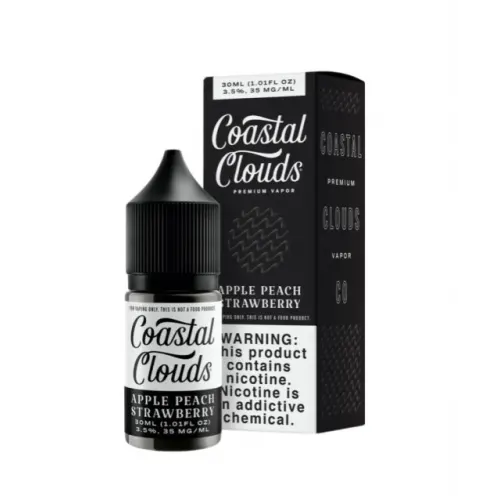 Coastal Clouds - Apple Peach Strawberry 30mL Salt Likit - Premium Salt Likit
