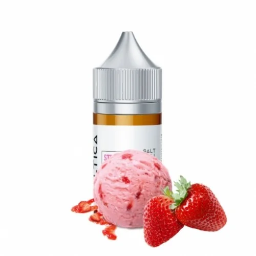 Saltica Strawberry İce Cream Salt Likit 30ML - Premium Salt Likit