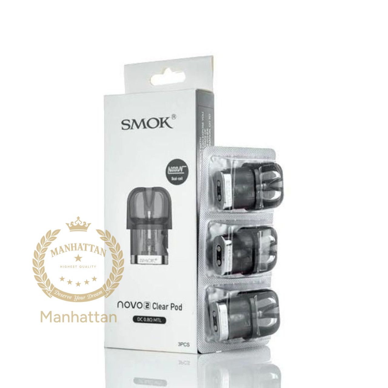 Smok Novo 2 Clear Pod DC 0.8 MTL Yedek Kartuş Coil %100 Orijinal
