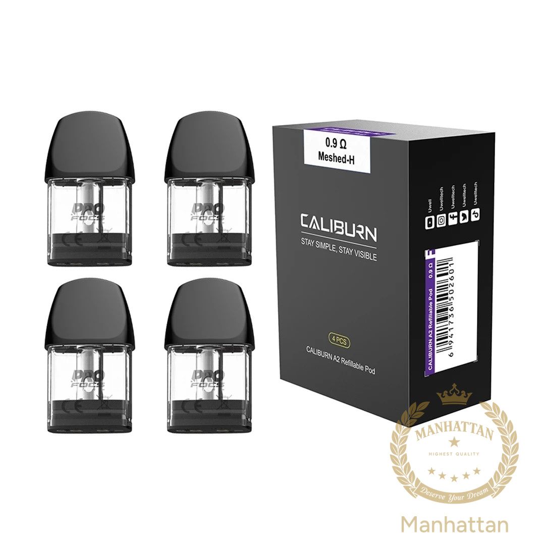 Uwell Caliburn A2 0.9/1.2ohm Kartuş (4'lü Paket) %100 Orijinal