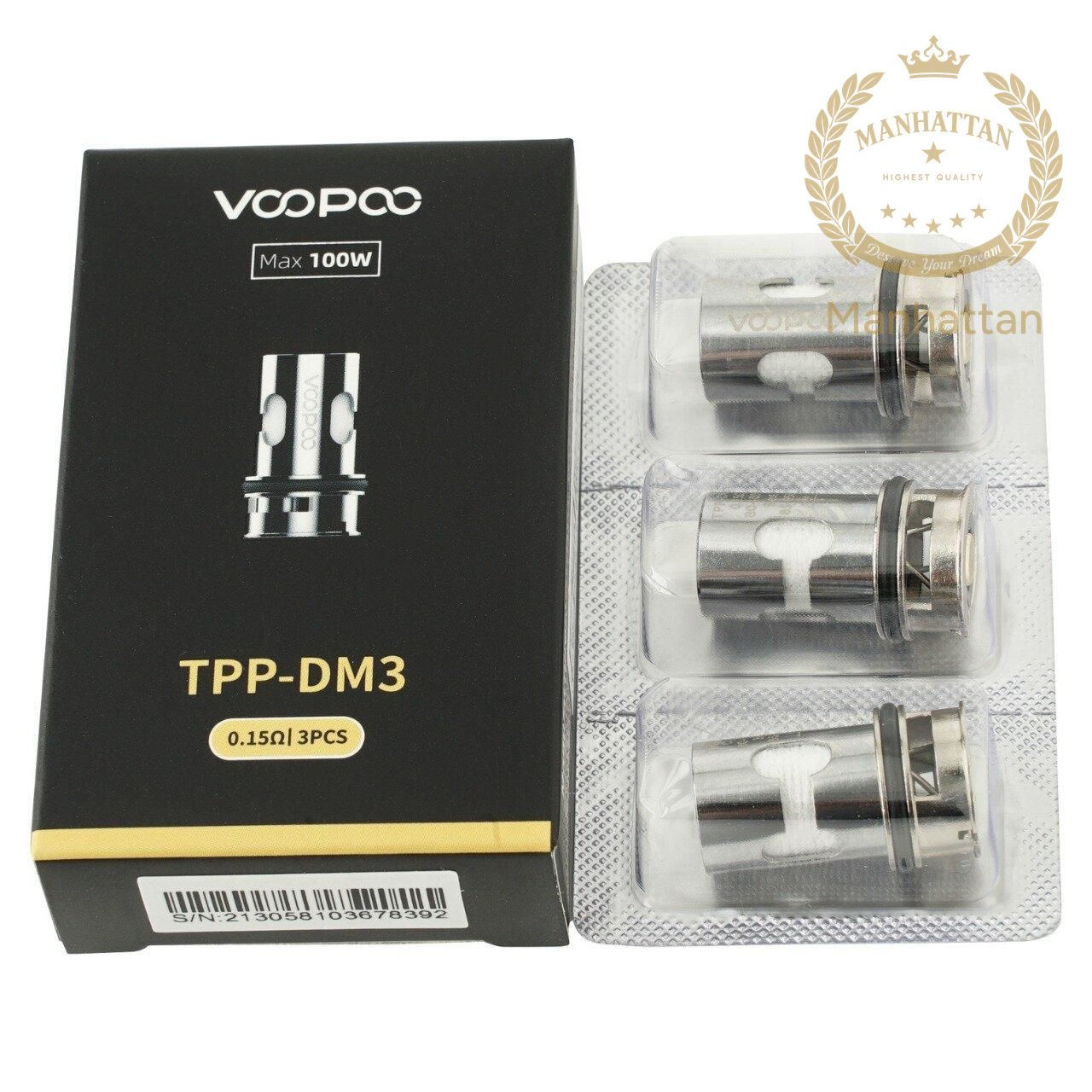 VOOPOO TPP DM3 0.15 Ohm Coil (3'lü) (%100 Orijinal)