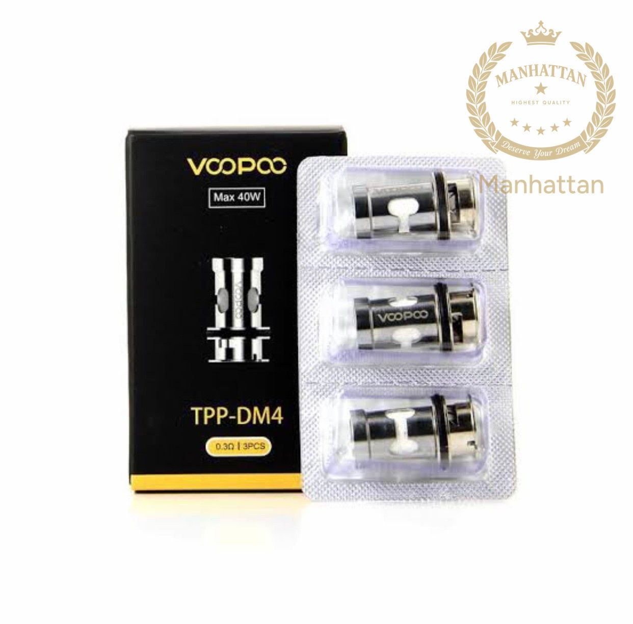 VOOPOO TPP DM4 0.3 Ohm Coil (3'lü) (%100 Orijinal)